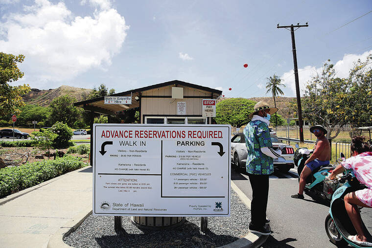 Reservations are required for out-of-state visitors at Diamond Head (Honolulu Star-Advertiser).